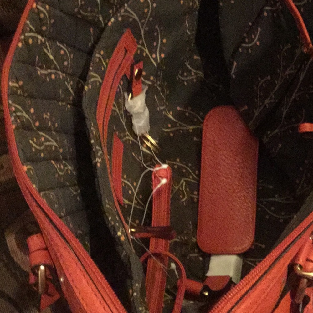 Burnt Orange Leather Handbag - Picture 5 of 6